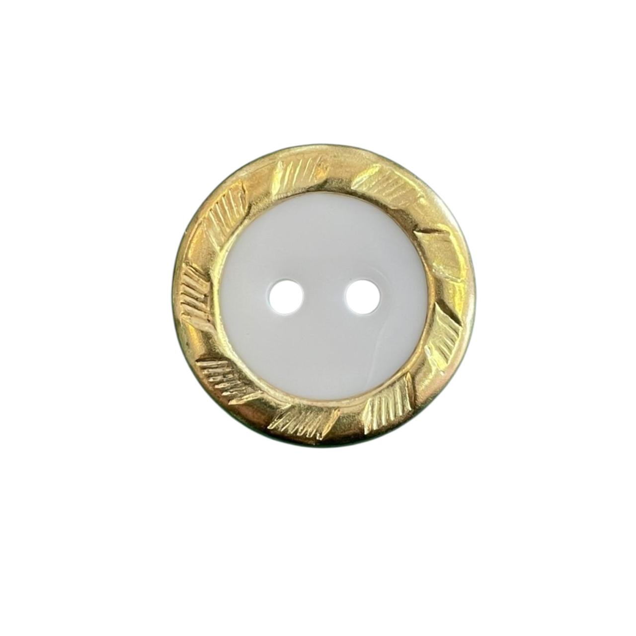 BOTON GRECAS #30 BLANCO ARO DORADO