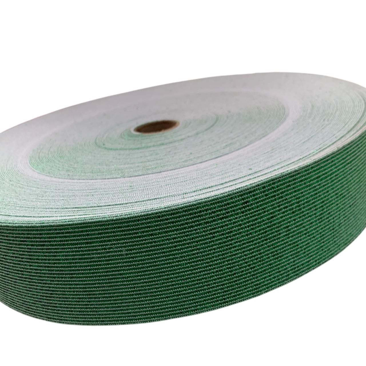 ELASTICO LUREX VERDE/BLANCO
