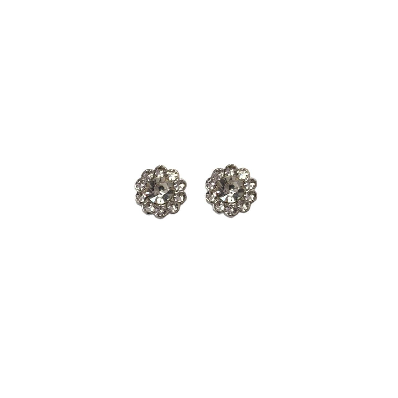 REMACHE BASE PLATA PIEDRA BLANCA #8MM ICSF