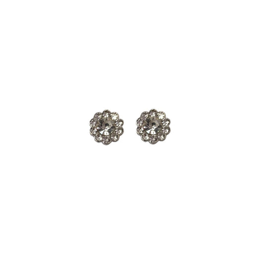 REMACHE BASE PLATA PIEDRA BLANCA #8MM ICSF