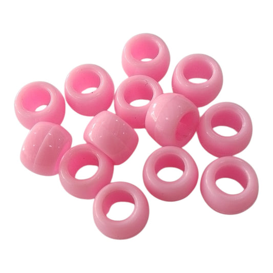 CUENTAS DE PLASTICO ROSA BEBE