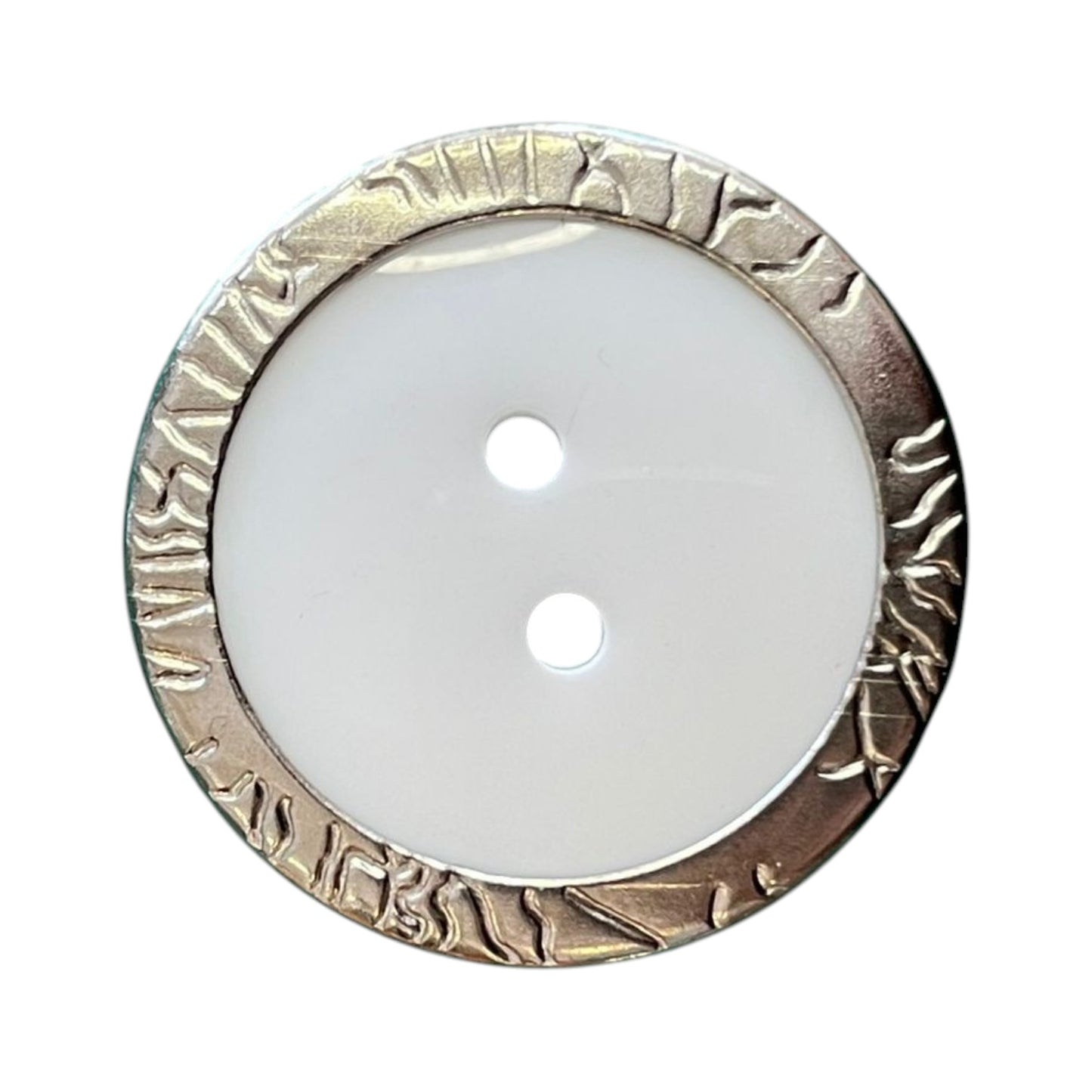 BOTON GRECAS #44 BLANCO ARO PLATA