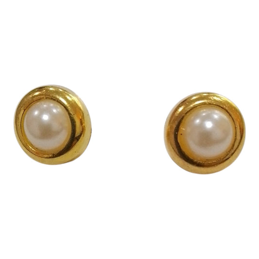 BOTON CON PATA Y PERLA DORADO