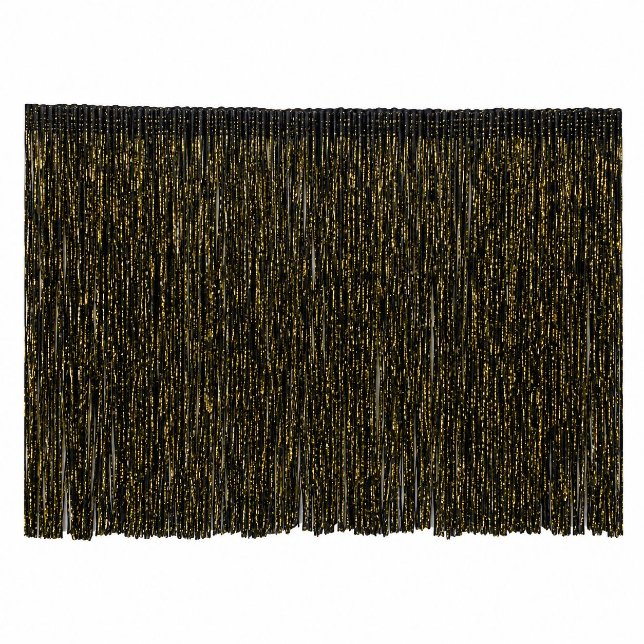 FLECO DE SEDA CON LUREX NEGRO 15 CM