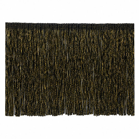 FLECO DE SEDA CON LUREX NEGRO 15 CM