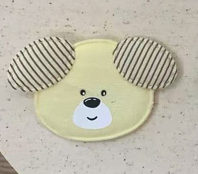 PELUCHE PERRO AMARILLO OREJAS RAYADAS