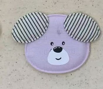 PELUCHE PERRO LILA OREJAS RAYADAS