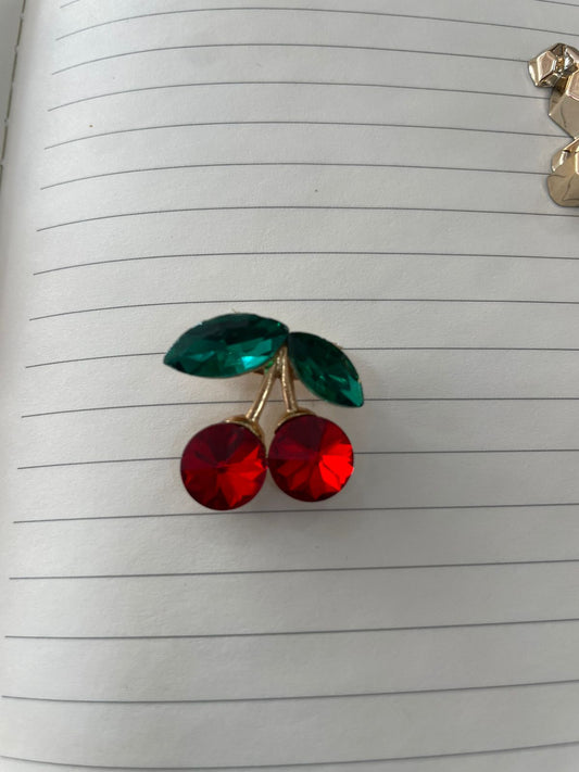 BROCHE DE PIEDRA CEREZAS