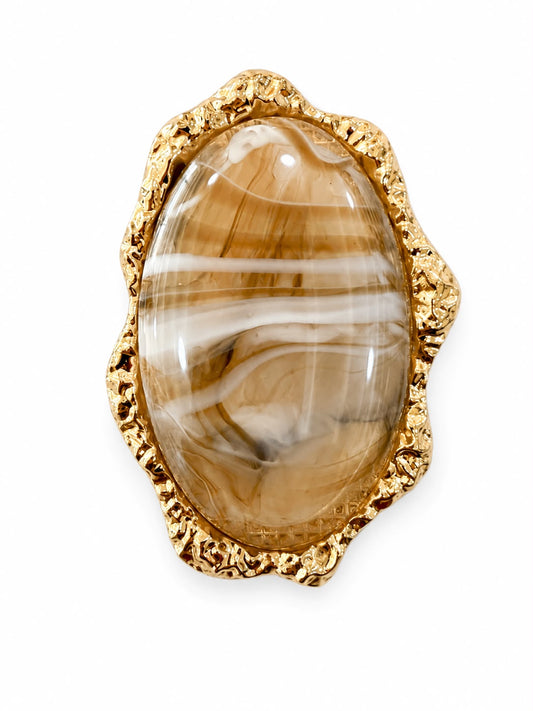 HEBILLA OVALO DORADA