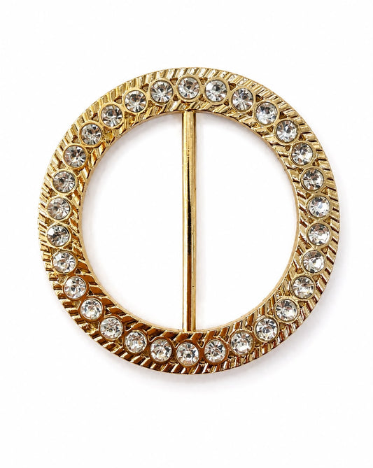 HEBILLA CIRCULO ORO AMARILLO