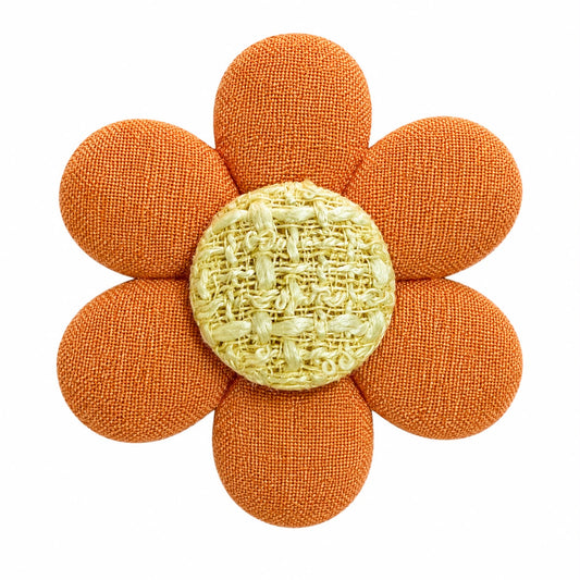 PELUCHE FLOR BOTON PETALOS NARANJA
