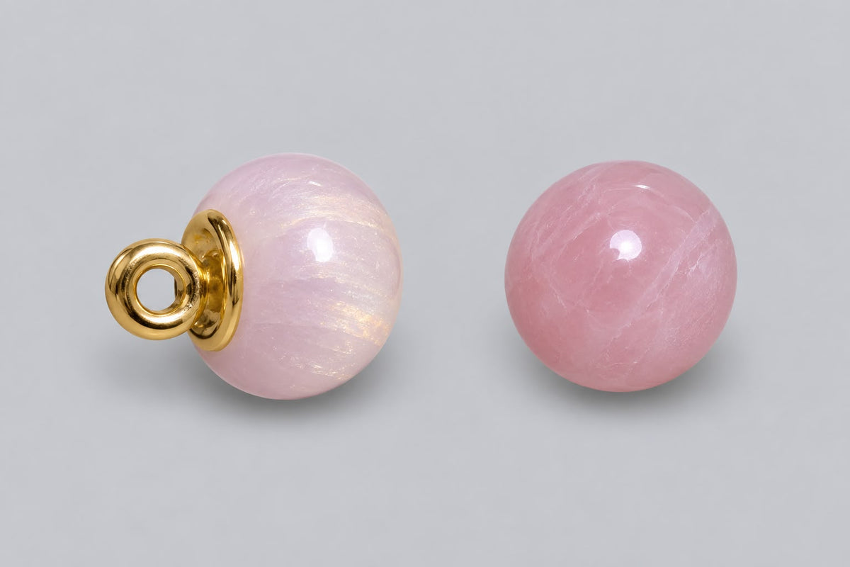 BOTON CON PATA PERLA NACARADO ROSA