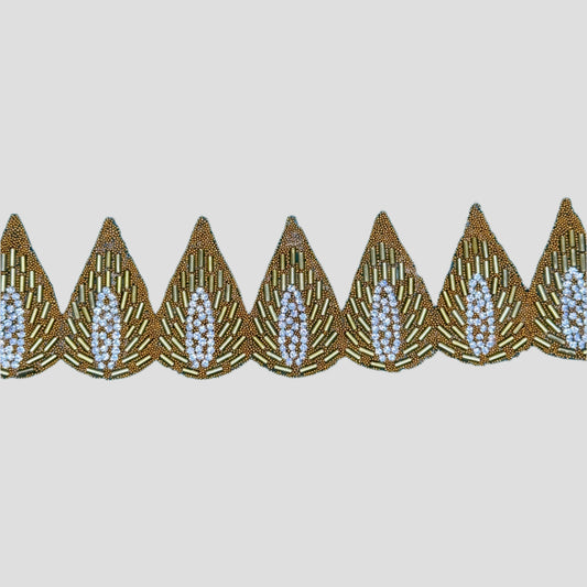Cinta de Pedreria - gotas - oro