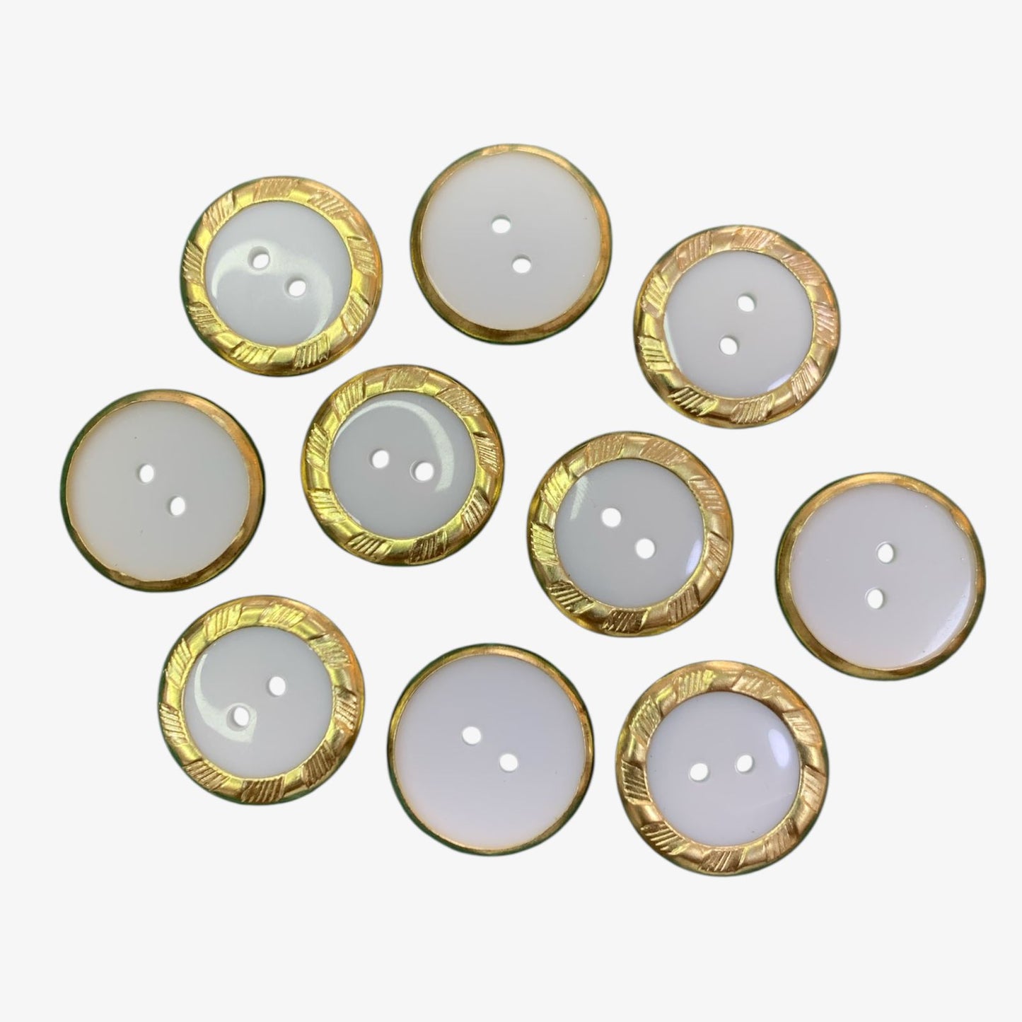 BOTON GRECAS #36 BLANCO ARO DORADO