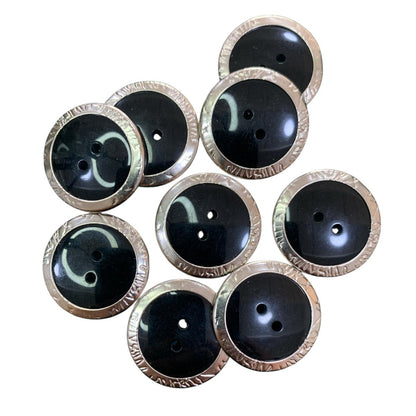 BOTON GRECAS #44 NEGRO ARO PLATA