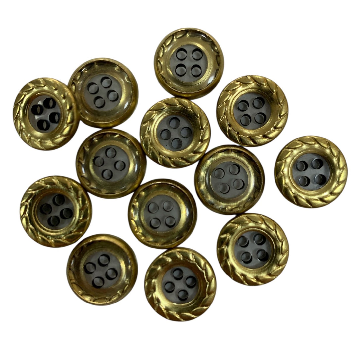 BOTON GRECAS #20 TRANSP. ARO DORADO