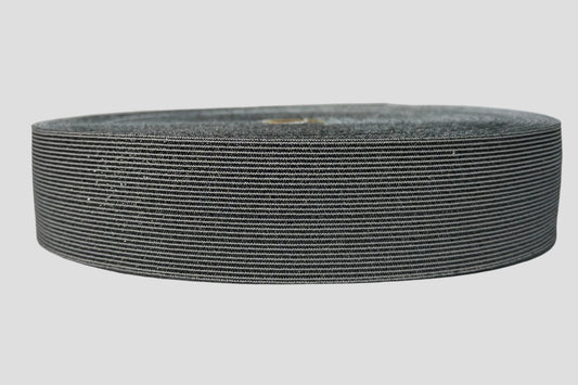 ELASTICO LUREX NEGRO BLANCO