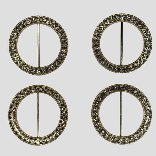 HEBILLA CIRCULO ORO AMARILLO